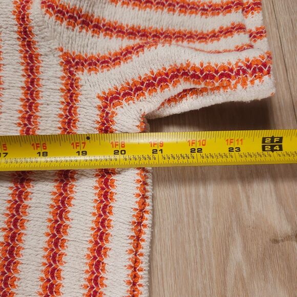 Todd Snyder Textured Stripe Cabana Shirt Mens M Orange White Knit Polo Portugal - Picture 8 of 10